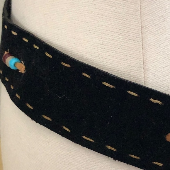 Hand Crafted Beaded Suede Leather Belt - Coastal Cowgirl - Picture 9 of 9